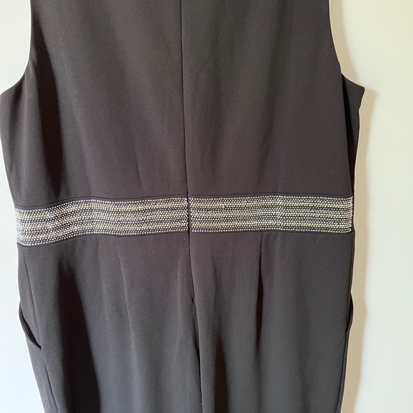 Calvin Klein V-Neck Jeweled Wasted Sleeveless Jump Suit - Picture 4 of 5